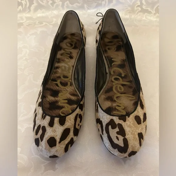 Sam Edelman Joya Calf Hair Leopard Print Ballet Flats, Size 9 - Picture 12 of 12